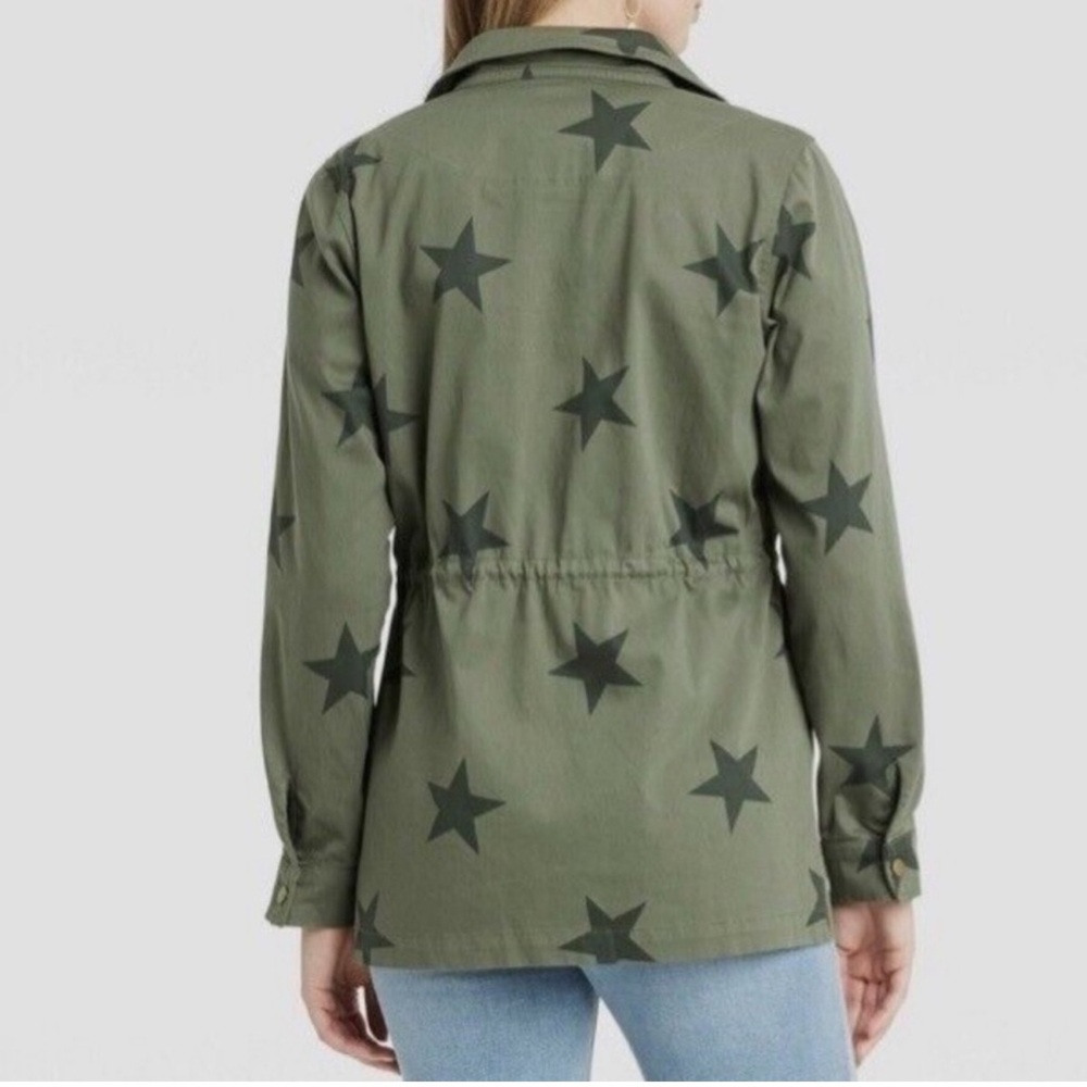 Knox Rose olive green and stars utility jacket, size S
NWOT